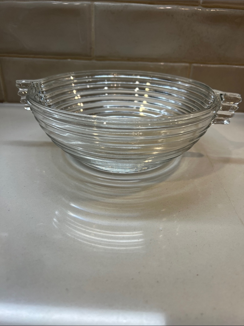 Vintage Anchor Hocking Clear Modern Bowl